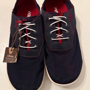 OluKai Men's Navy Sneakers with Red Highlights
